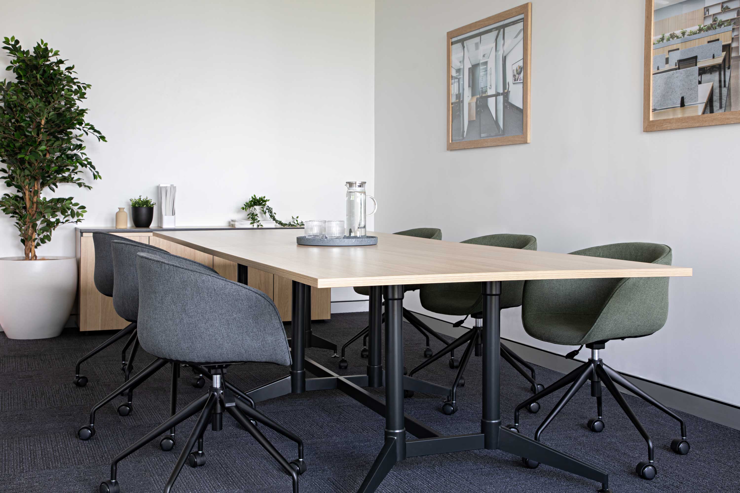 Boardroom furniture in a commercial setting