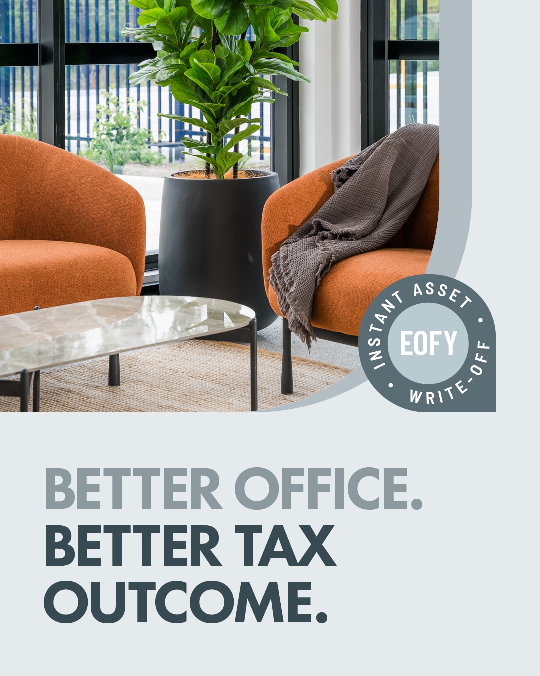 EOFY tax write off promotion for business office furniture purchases